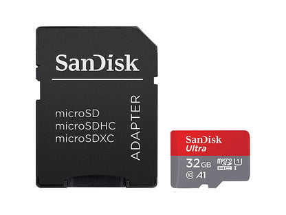 Sandisk 32Gb Ultra Microsdhc Uhs-1 Card W/Adptr