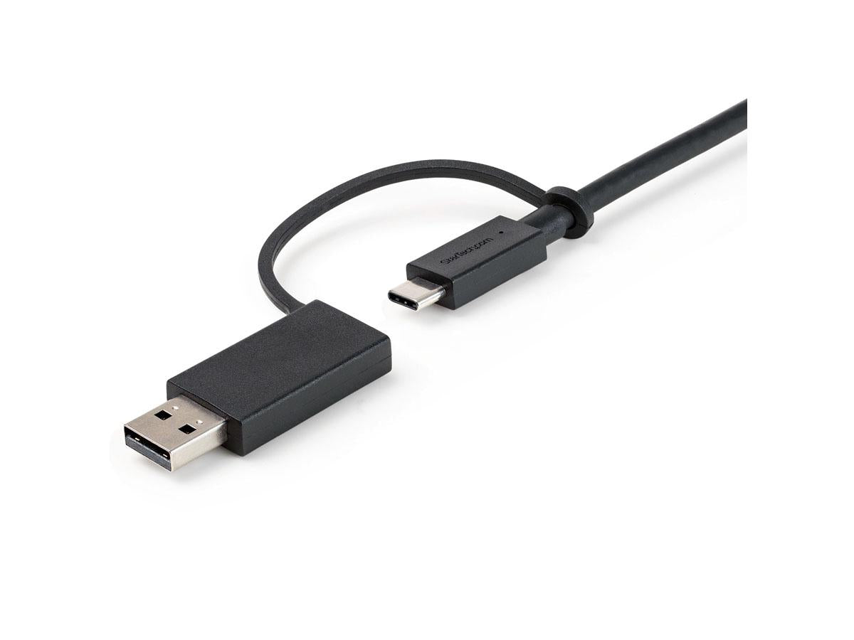 Startech.Com 3Ft (1M) Usb C Cable W/ Usb-A Adapter Dongle, Hybrid