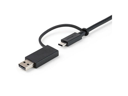 Startech.Com 3Ft (1M) Usb C Cable W/ Usb-A Adapter Dongle, Hybrid
