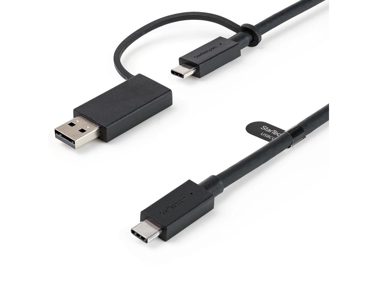 Startech.Com 3Ft (1M) Usb C Cable W/ Usb-A Adapter Dongle, Hybrid