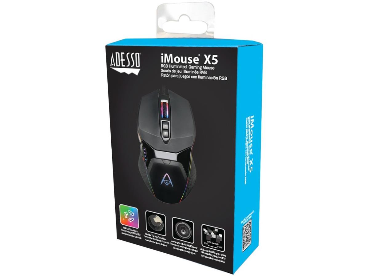 Ratón para juegos programable RGB de 6400 ppp