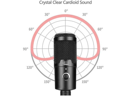Cardioid Usb Microphone With Tripod Stand