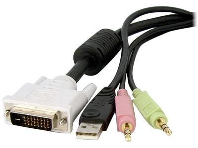 Startech.Com 1 5Ft / 4M 4-In-1 Usb Dual Link Dvi-D Kvm Switch Cabl