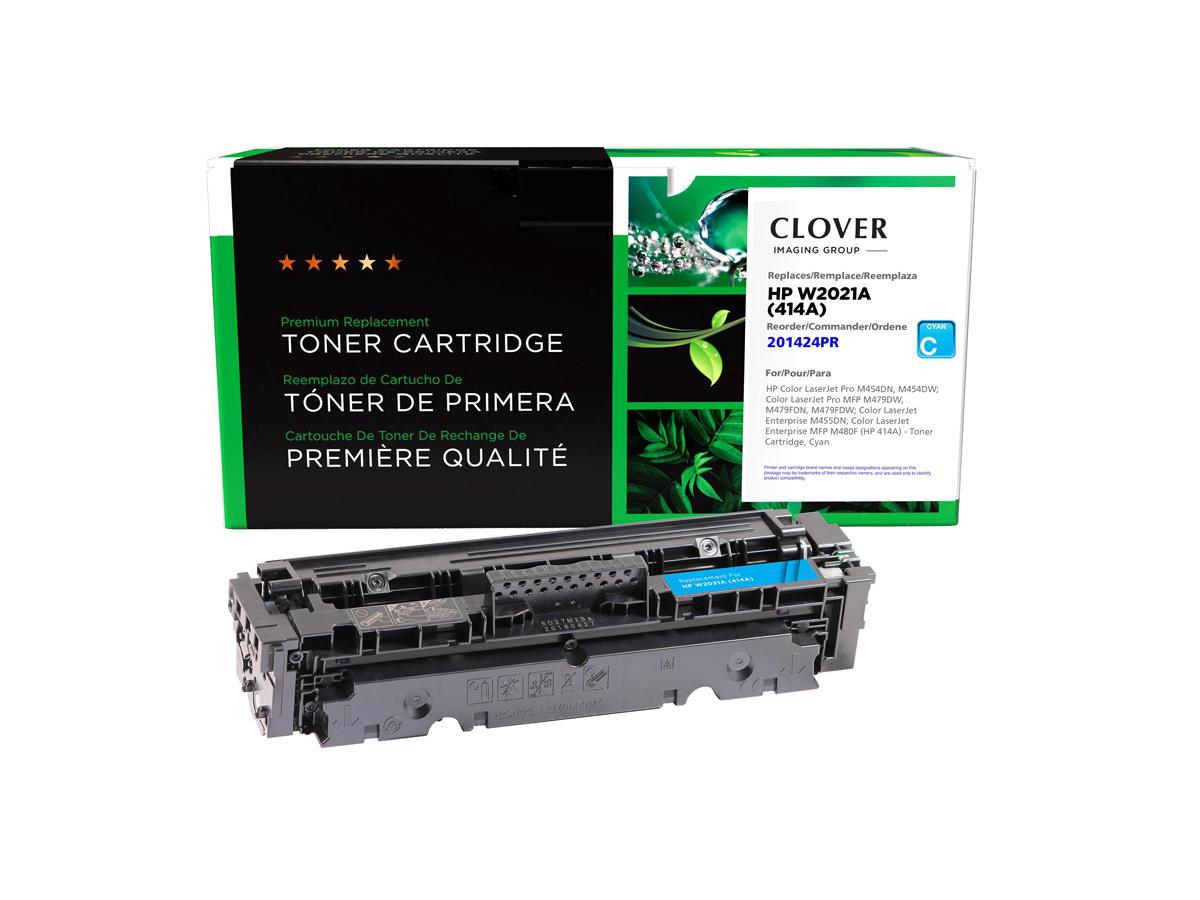 Cartouche de toner cyan reconditionnée Clover Imaging pour HP W2021A (