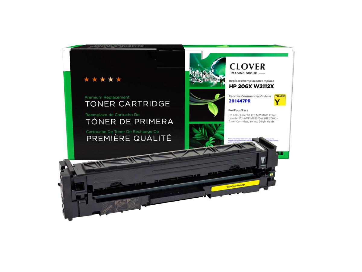 Cartouche de toner jaune haute capacité reconditionnée Clover Imaging pour