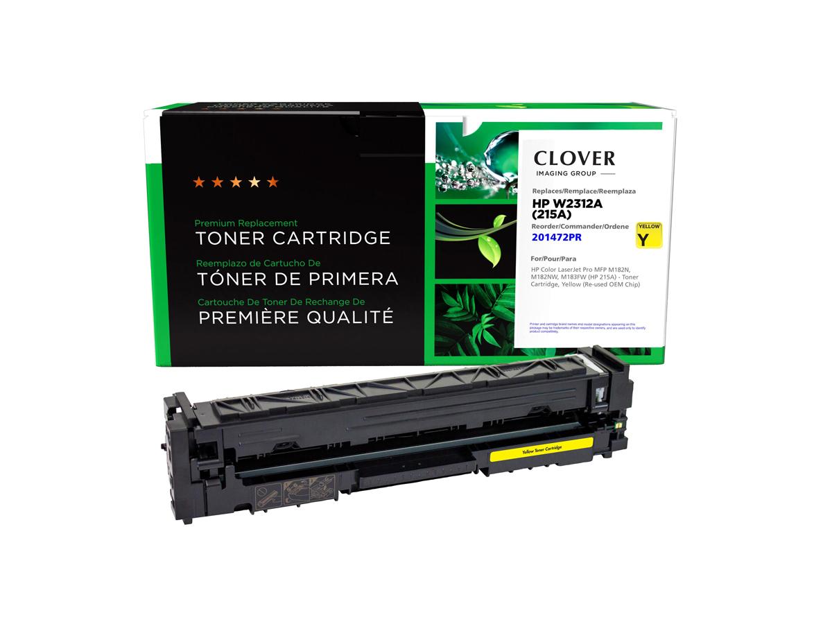 Cartucho de tóner amarillo remanufacturado Clover Imaging para HP W2312A