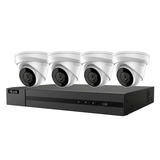 Hikvision HiLook IP Camera Kit 4 Channel 4K NVR 2TB HD, 4 x 8MP Turret Cameras (IK-4248TH-MH/P)