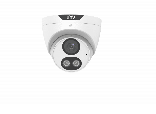 Caméra réseau Uniview ColourHunter Eyeball, LED lumière chaude 30 m, 5 Mpx, PoE, fixe 2,8 mm (IPC3615SE-ADF28KM-WL-I0)
