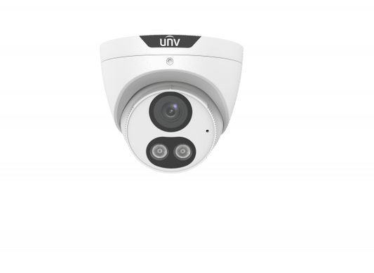 Caméra réseau Uniview ColourHunter Eyeball, LED lumière chaude 30 m, 5 Mpx, PoE, fixe 2,8 mm (IPC3615SE-ADF28KM-WL-I0)