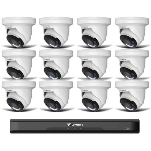 Luminys LumiLightBand IP Bundle, 16 CH NVR 4TB, 12 x 8MP Turret Cameras (LM-K8T-16B2A4)