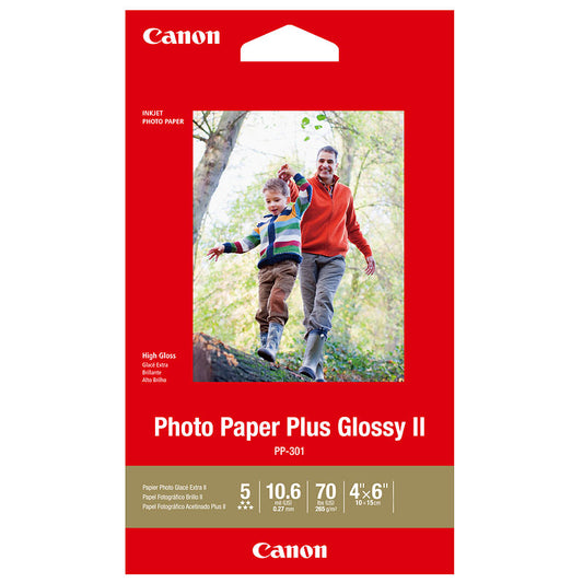 PAPEL FOTOGRÁFICO BRILLANTE PP-301 4X6, PAQUETE DE 20 HOJAS, SIN DEVOLUCIONES