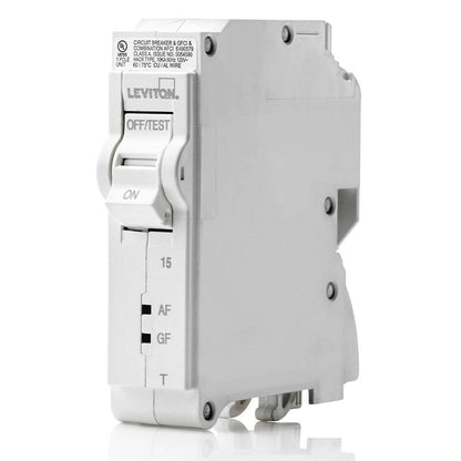 Disyuntor derivado Leviton AFCI/GFCI 1P 15A 120V 10KA, térmico (LB115-DFT)