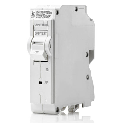 Disyuntor derivado Leviton AFCI térmico unipolar de 20 A (LB120-AFT)