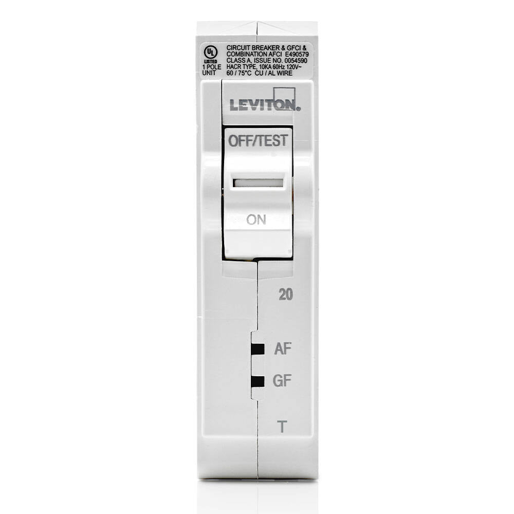 Leviton Branch Circuit Breaker 20A 1-Pole Thermal AFCI/GFCI (LB120-DFT)