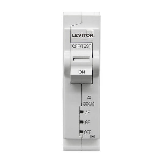 Disjoncteur de dérivation Leviton STD 1P 20 A 120 V 10 KA, intelligent thermique avec télécommande Gen 2 (LB120-DST)