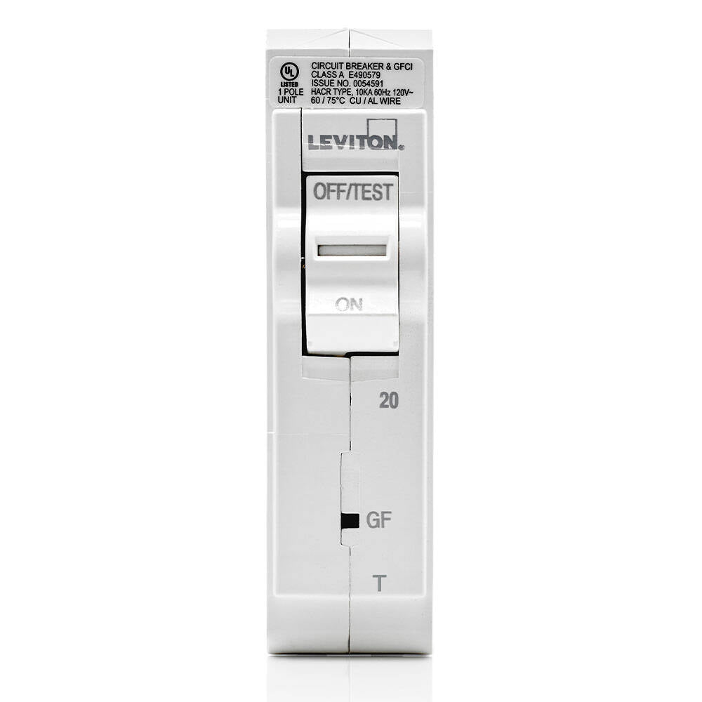 Leviton Branch Circuit Breaker GFCI 1P 20A 120V 10KA, Thermal (LB120-GFT)