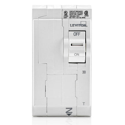 Leviton Branch Circuit Breaker STD 2P 30A 120/240V 10KA, Thermal (LB230-T)
