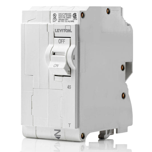 Disjoncteur de dérivation thermique Leviton 45 A bipolaire (LB245-T)