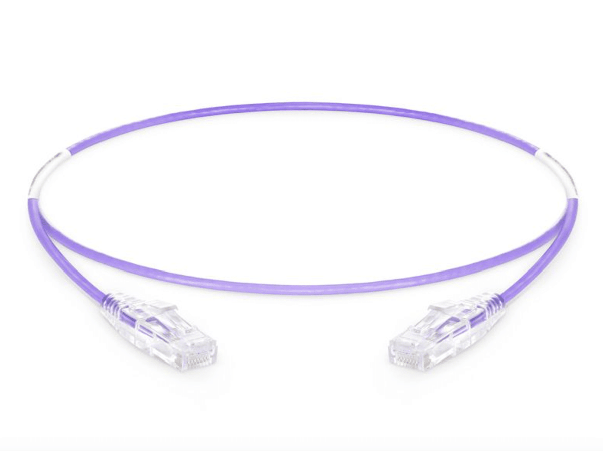 CAT6 Molded Snagless Gigabit Patch Cable, 1 Foot 0.3 m, Purple (MAX-C6PATCH1PU)