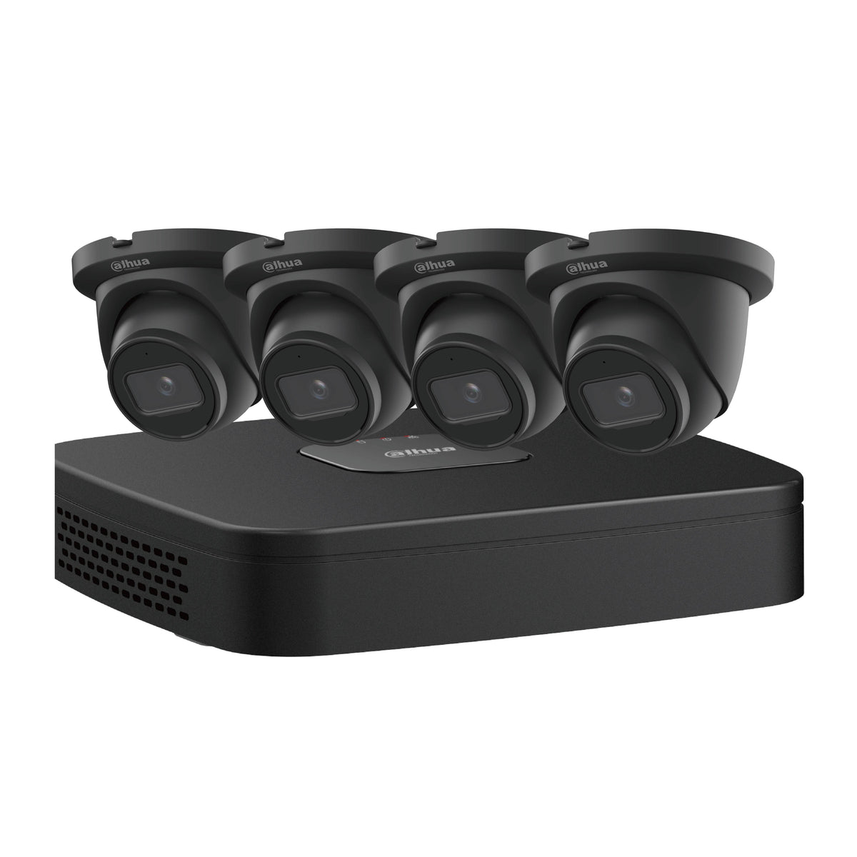 Dahua IP Kit 4-CH NVR 2TB, 4 x 4MP, Starlight Mini Black Eyeball Cameras (NB444E42B)