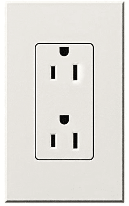 Lutron Nova T 15A Tamper Resistant Receptacle, White (NTR-15-TR-WH)