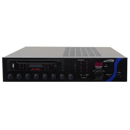 Amplificador mezclador PA Speco de 60 W con USB, sintonizador y CD (SPE-PBM60AU)