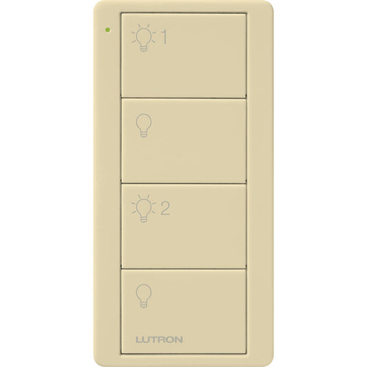 Lutron Pico Remote 4 Button 2 Group Light, Ivory (PJ2-4B-GIV-L21)