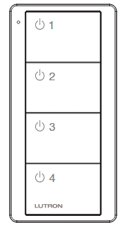 Lutron Pico Remote 4 Button 4 Group Toggle, Light Almond (PJ2-4B-GLA-L41)