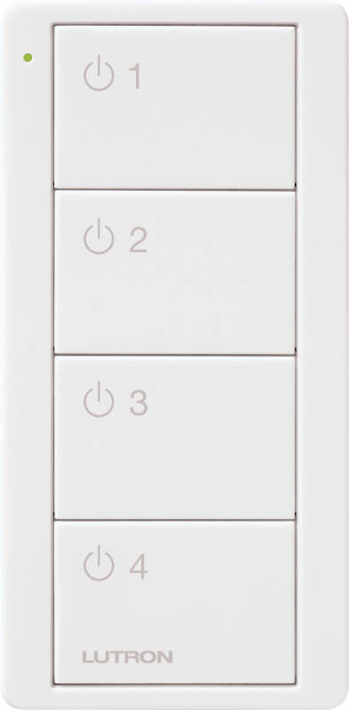 Lutron Pico Remote 4 Button 4 Group Toggle, White (PJ2-4B-GWH-L41)
