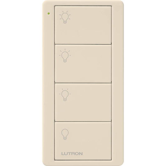 Lutron Pico Remote PRO 4 Button Scene Light, Light Almond (PJ2-4B-LA-L31P)
