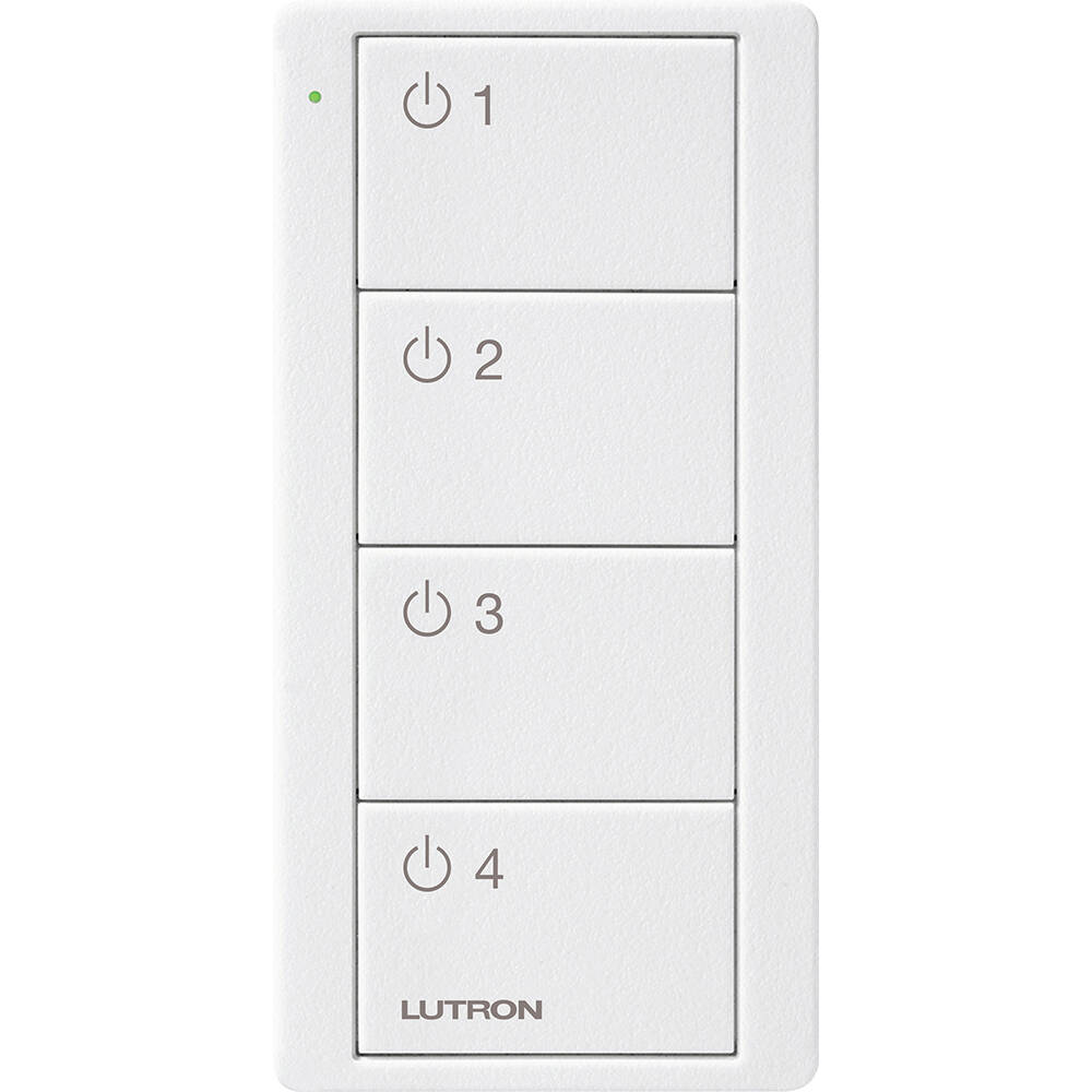 Lutron Pico Remote 4 Button 4 Group Toggle, Snow (PJ2-4B-TSW-L41)