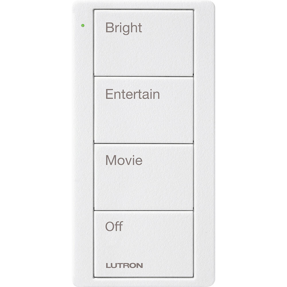 Lutron Pico Remote 4 Button Family Room Scene, Snow (PJ2-4B-TSW-P01)