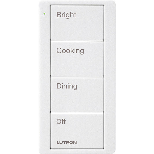 Lutron Pico Remote 4 Button Kitchen Scene, Snow (PJ2-4B-TSW-P02)