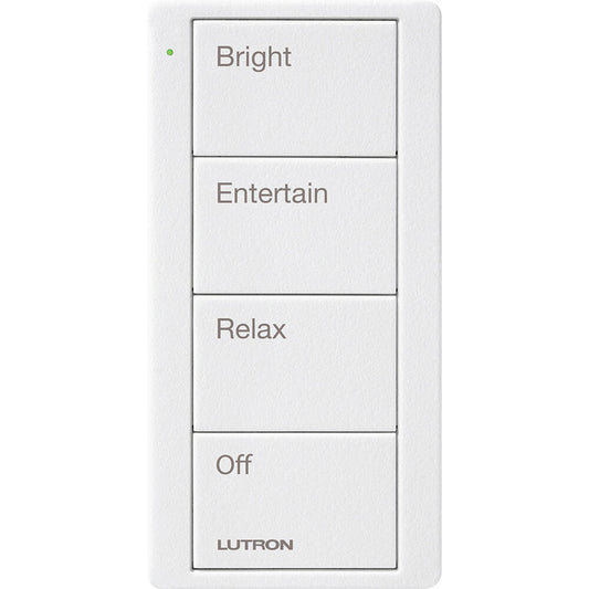 Lutron Pico Remote 4 Button Any Room Scene, Snow (PJ2-4B-TSW-P03)