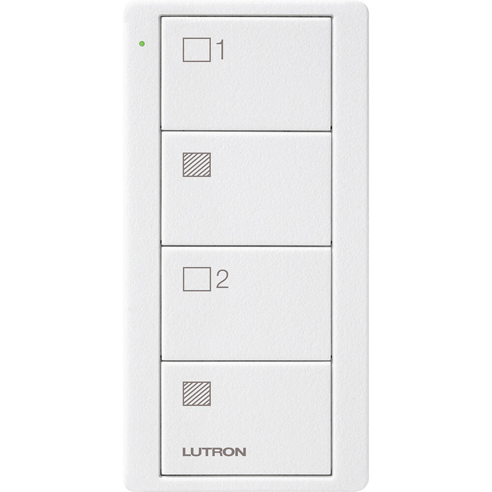 Lutron Pico Remote 4 Button 2 Group Shade, Snow (PJ2-4B-TSW-S21)