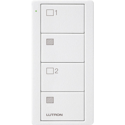 Lutron Pico Remote 4 Button 2 Group Shade, Snow (PJ2-4B-TSW-S21)