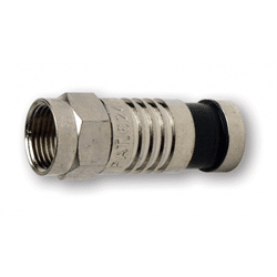 Platinum Tools F RG6Q Compression, Nickel Plated 10/Clamshell (PLA-18002)