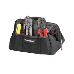 Platinum Tools Big Mouth Canvas Tool Bag, 12.75" x 8.75" x 8". (PLA-4006)