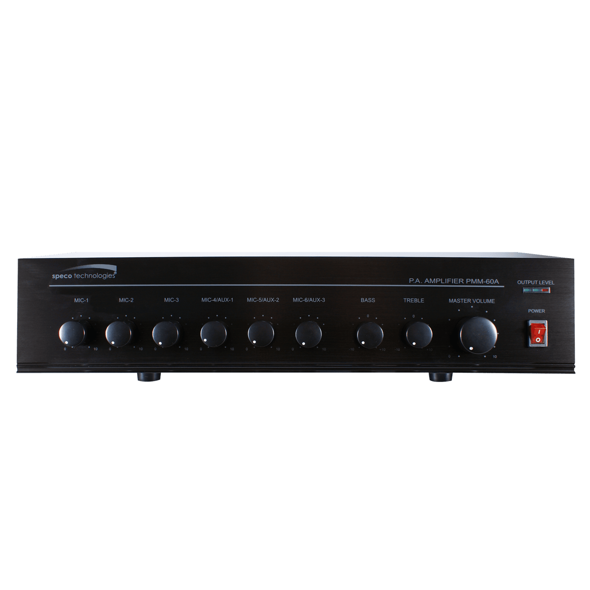 Speco 60W PA Mixer Power Amplifier with 6 Inputs (SPE-PMM60A)