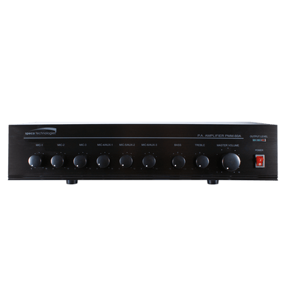 Speco 60W PA Mixer Power Amplifier with 6 Inputs (SPE-PMM60A)