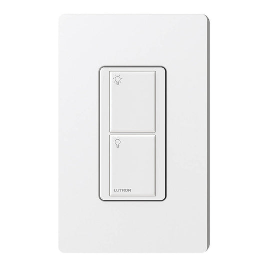 Lutron Caseta Pico Remote Wired 2 Button, White (PX-2B-GWH-I01)
