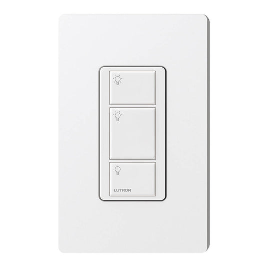 Lutron Caseta Pico Remote Wired 3 Button, White (PX-3B-GWH-I01)