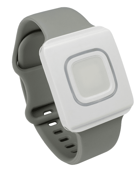 Alarma antipánico Alula Honeywell con pulsera, cordón, clip para cinturón y montaje en superficie (RE203P)