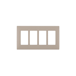 Leviton Renu 4 Gang Plastic Wallplate Cafe Latte (REWP4-CA)
