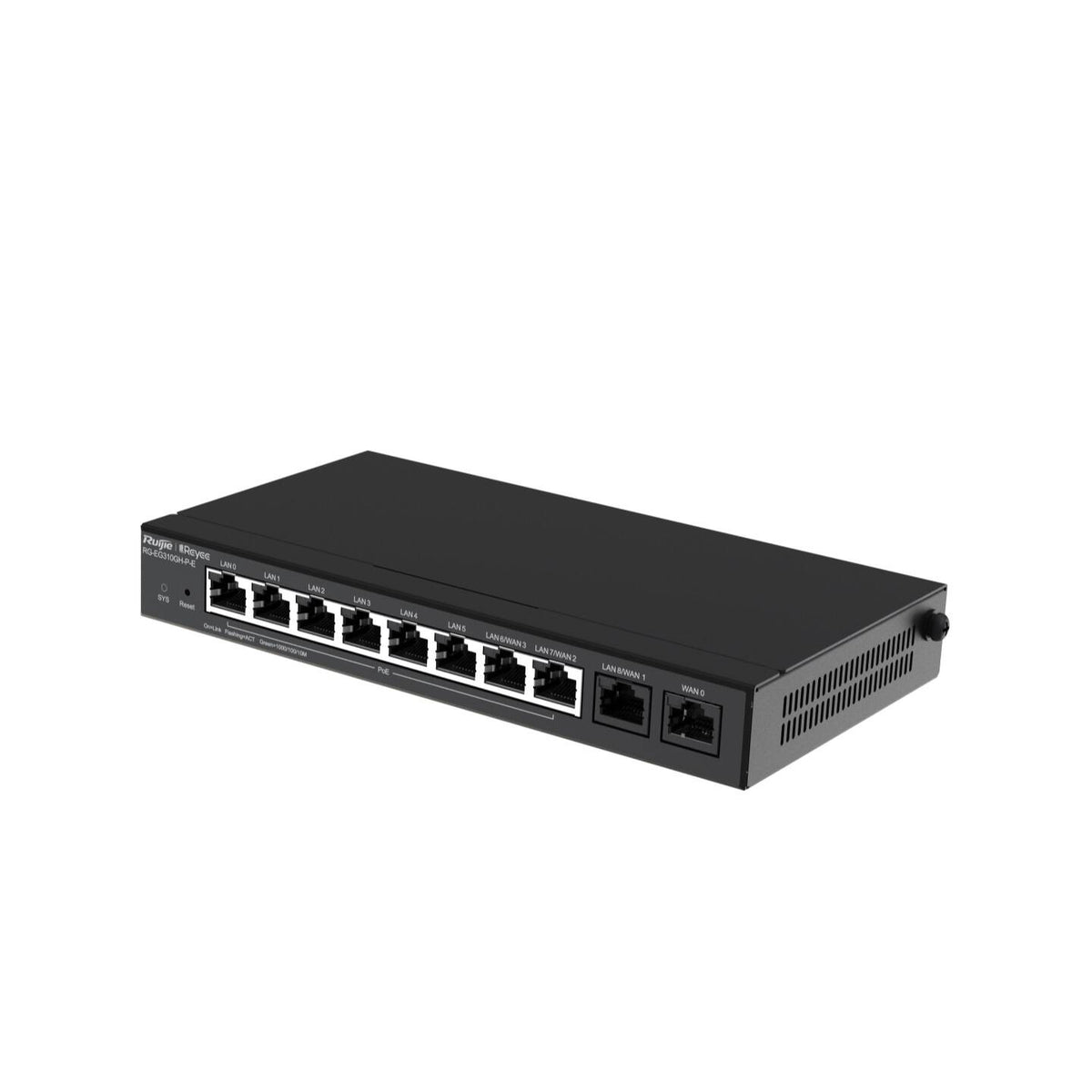 Reyee Cloud Managed Router, VPN, Load Balancing, 8+2 Gigabit Ports (RG-EG310GH-P-E)