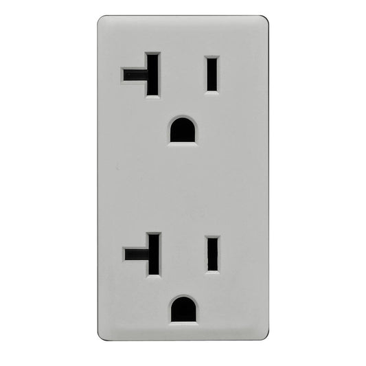 Leviton Renu 20A Receptacle Face Kit Pebble Gray (RKR20-PG)