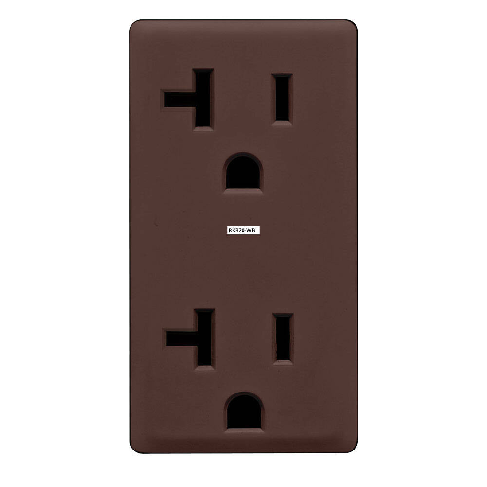 Leviton Renu 20A Receptacle Face Kit Walnut Bark (RKR20-WB)