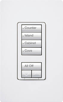 Lutron RadioRA2 Hybrid Keypad 4 Scene Raise Lower, Snow (RRD-H4S-SW)