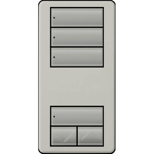 Lutron RadioRA2 Designer Keypad 3 Scene Raise Lower, Palladium (RRD-W3S-PD)