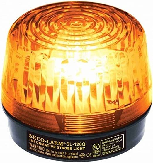 SecoLarm Indoor Amber Security Strobe Light 6-12VDC (SL-126Q/A)